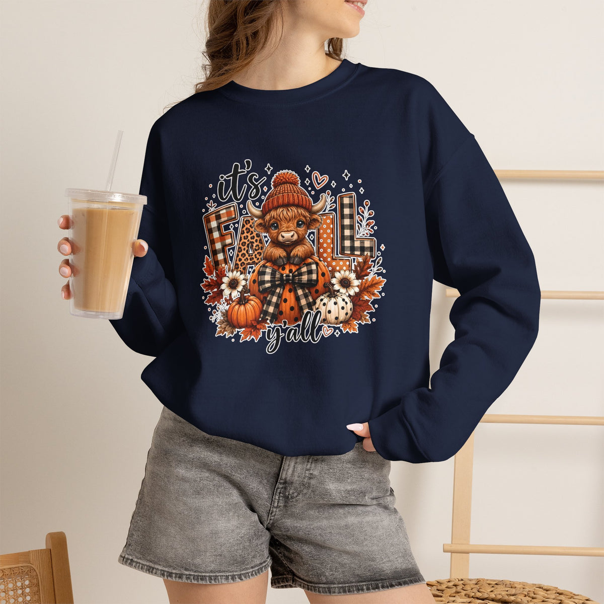 Fall Bear 'It's Y'all' Crewneck Sweatshirt