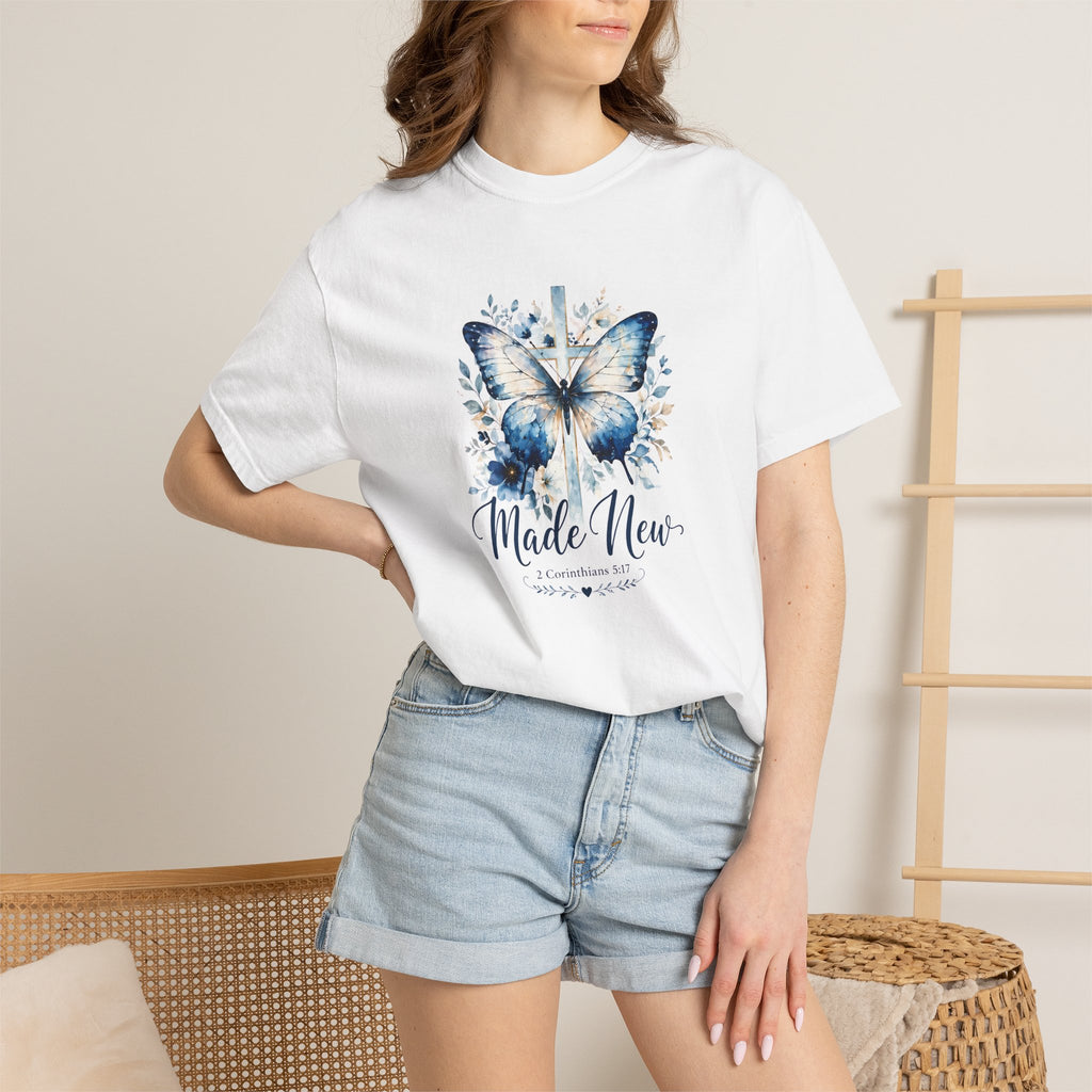 Made New Butterfly T-Shirt — Inspirational Christian Faith Tee