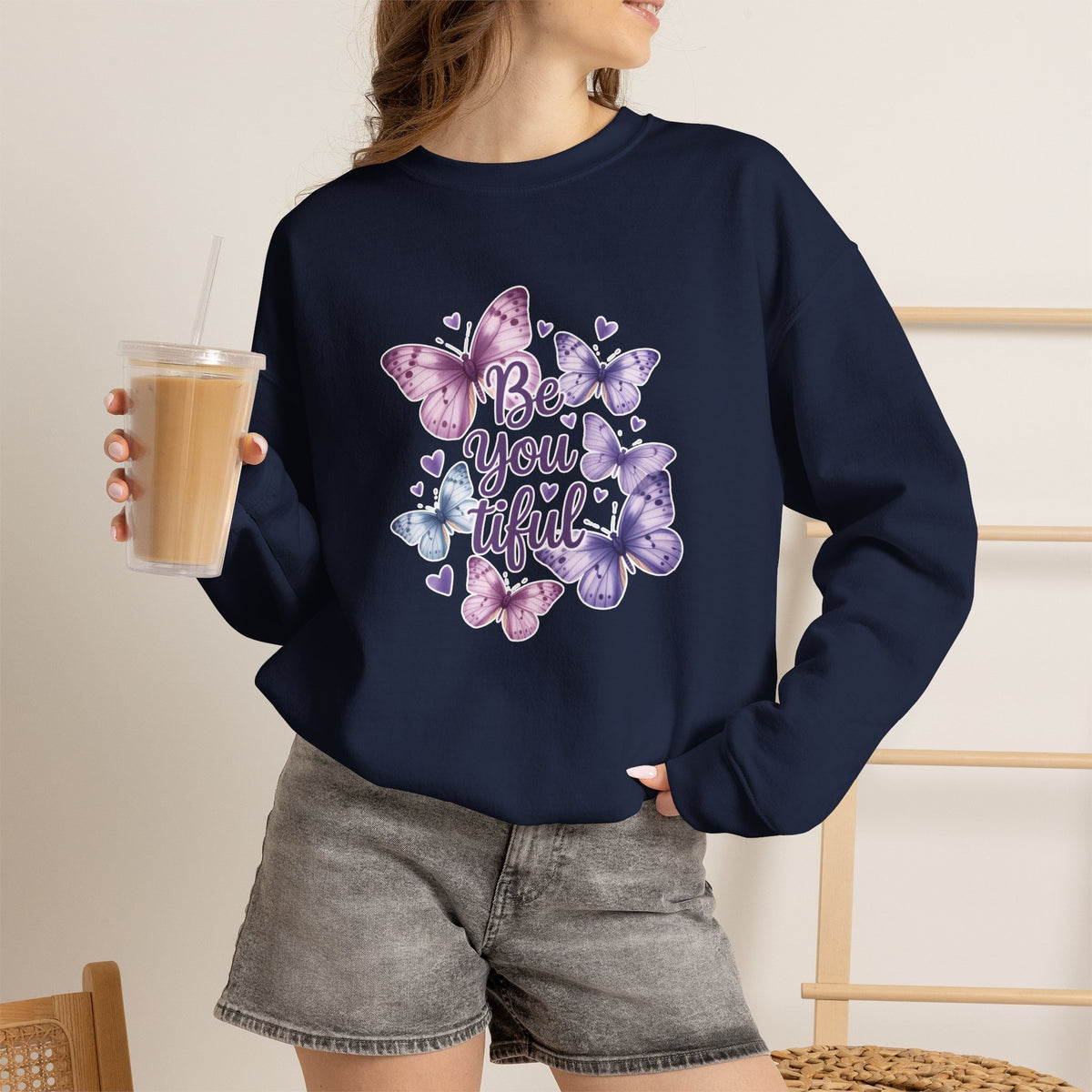 Butterfly "Be You Tiful" Crewneck Sweatshirt