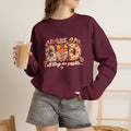 Faithful Fall Crewneck Sweatshirt — “With God All Things Are Possible”