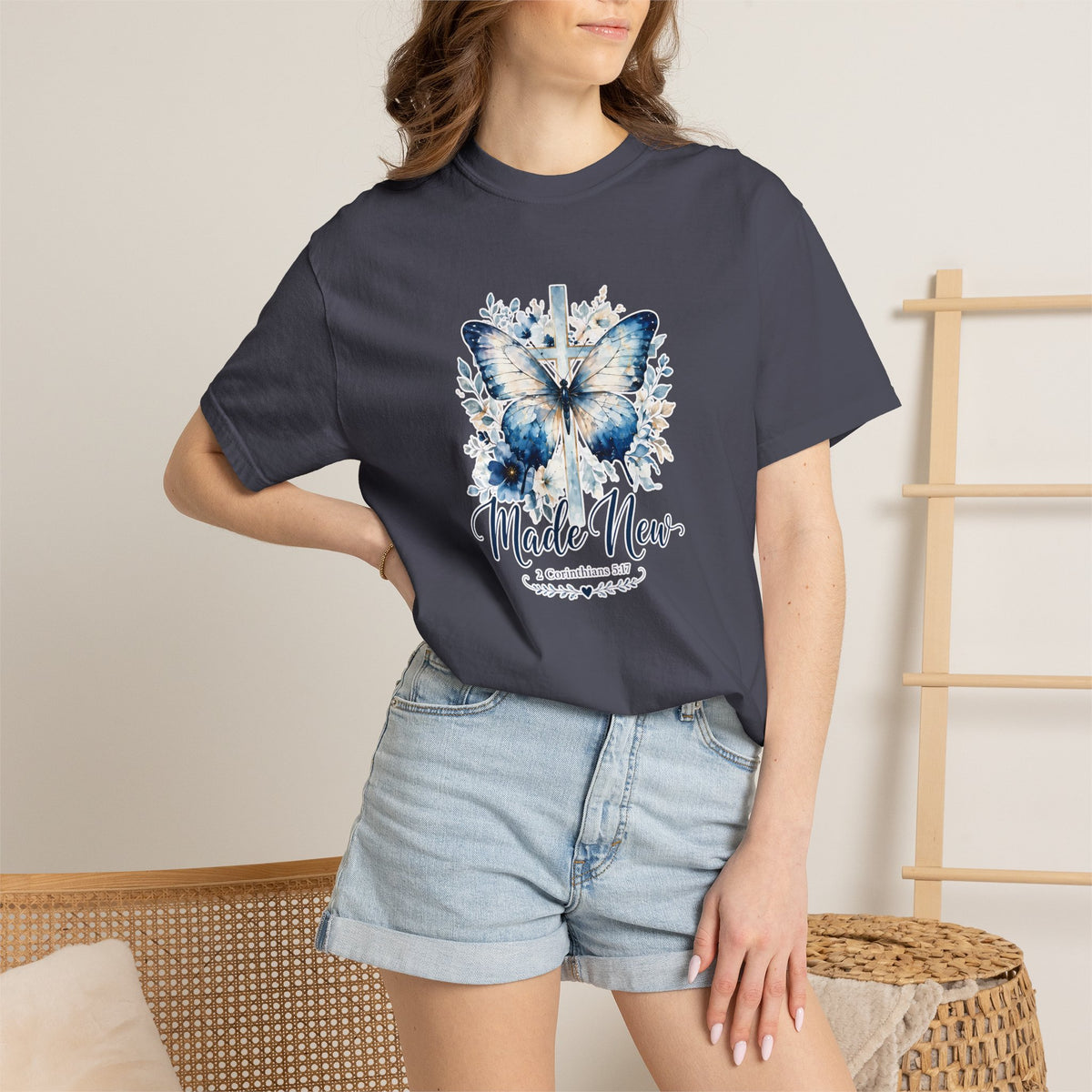 Made New Butterfly T-Shirt — Inspirational Christian Faith Tee